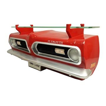 3-D wall shelf with LED light "Plymouth Barracuda 1969"