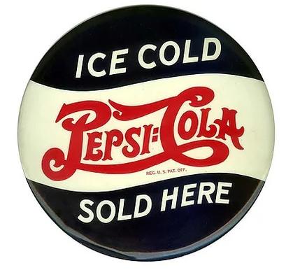 Enseigne "bouton" Pepsi 16"
