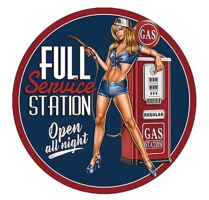 Enseigne "bouton" Full Service Pinup 15"