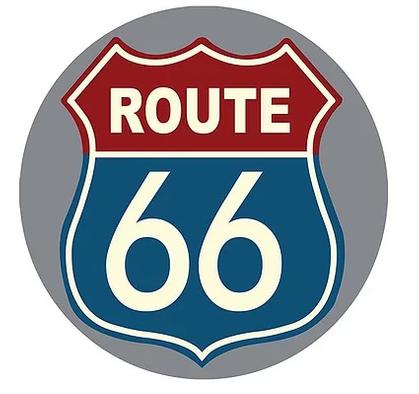 Enseigne &quot;bouton&quot; Route 66 15&quot;
