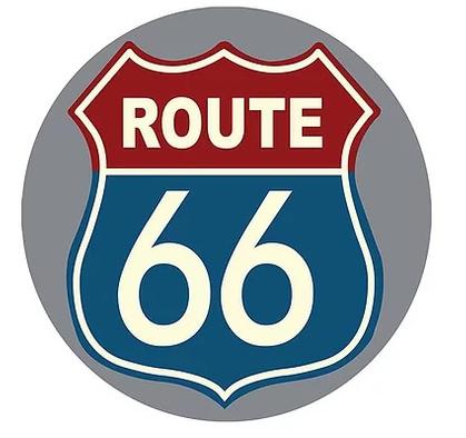 Enseigne "bouton" Route 66 15"