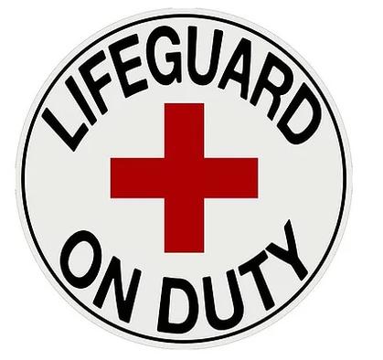 Button Sign "LifeGuard On Duty " 15"