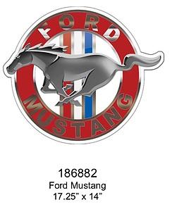 Embossed Sign &quot;Mustang&quot;