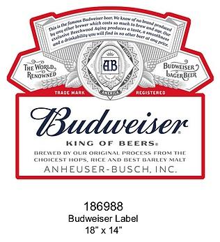Embossed Sign &quot;Budweiser&quot;