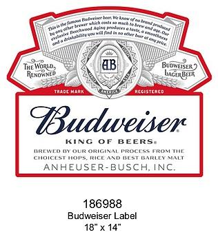 Embossed Sign "Budweiser"