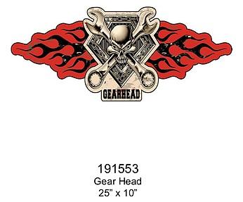 Embossed Sign &quot;Gear Head&quot;