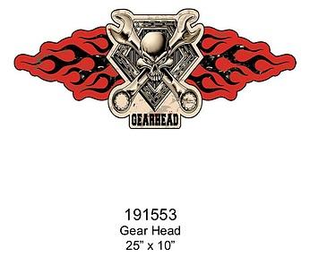 Enseigne Embossé "Gear Head"