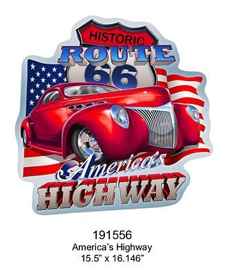 Embossed Sign "Route 66"