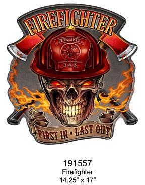 Enseigne Embossé "Pompier / Firefighter"