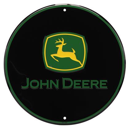 Enseigne John Deere Ronde Embossé