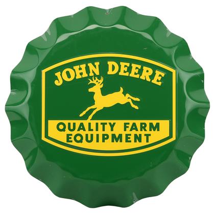 Enseigne John Deere "Bottle Cap" (14"x14")