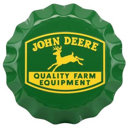 Enseigne John Deere "Bottle Cap" (14"x14")