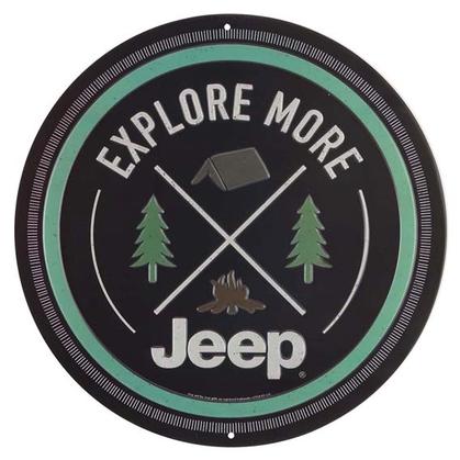 Enseigne Jeep "Explore More" Embossé (12"x12")