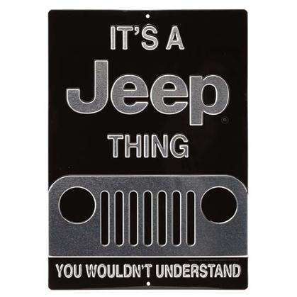 JEEP THING EMBOSSED TIN SIGN (10"x14")
