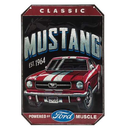CLASSIC 66 Ford MUSTANG EMBOSSED TIN SIGN (9"x13")