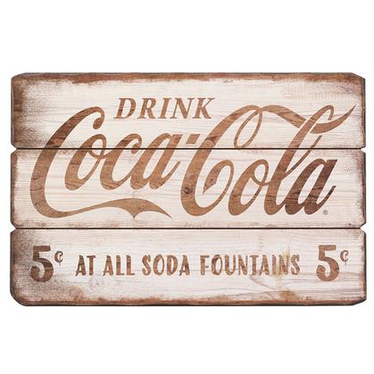 COCA-COLA WOOD WALL ART (18"x12")