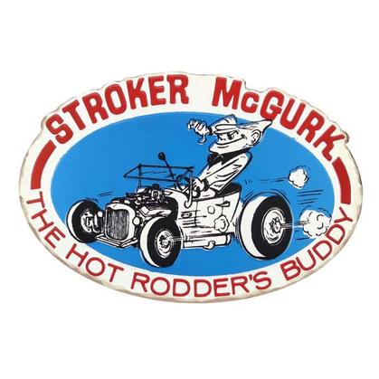 STROKER MCGURK EMBOSSED TIN SIGN 16"x10.5"