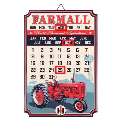 FARMALL EMBOSSED TIN CALENDAR (10"x15")