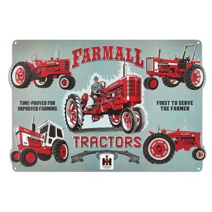 FARMALL TRACTORS EMBOSSED TIN SIGN (18"x12")