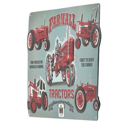FARMALL TRACTORS EMBOSSED TIN SIGN (18"x12")
