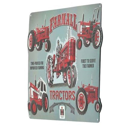 FARMALL TRACTORS EMBOSSED TIN SIGN (18"x12")