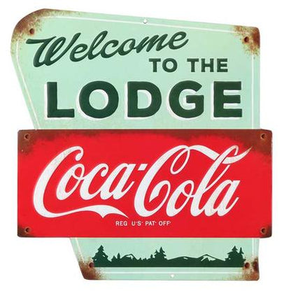COCA-COLA WELCOME TIN SIGN (12"x13")