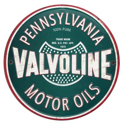 VALVOLINE EMBOSSED TIN SIGN (12"x12")