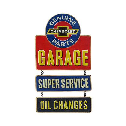 CHEVROLET EMBOSSED TIN LINKED SIGN (9"x15")