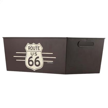 Contenant métallique "Route 66" (18"x7"x9")