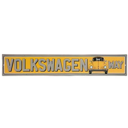 VOLKSWAGEN WAY STREET EMBOSSED TIN SIGN (20"x3.5")