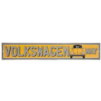 VOLKSWAGEN WAY STREET EMBOSSED TIN SIGN (20"x3.5")
