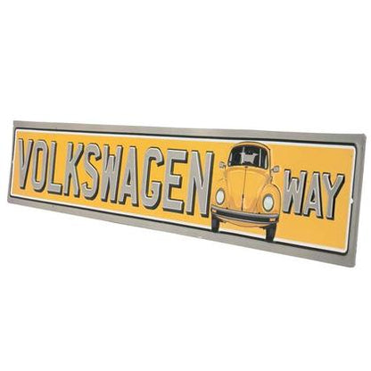 VOLKSWAGEN WAY STREET EMBOSSED TIN SIGN (20"x3.5")
