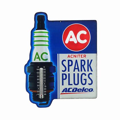 AC DELCO EMBOSSED TIN THERMOMETER (15"x20")
