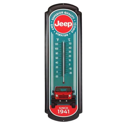 RED JEEP OVERSIZED THERMOMETER (8.5&quot;x27&quot;)