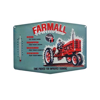 FARMALL EMBOSSED TIN THERMOMETER (14&quot;x10&quot;)
