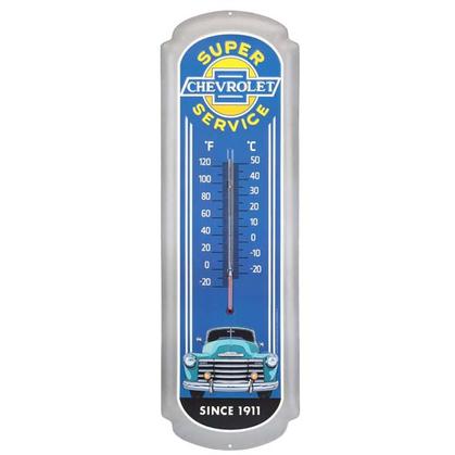 Thermomètre CHEVROLET SUPER SERVICE(8.5&quot;x27&quot;)