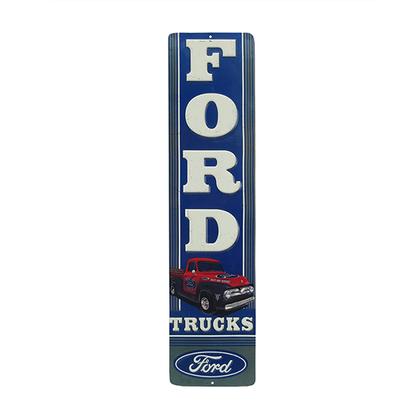 FORD TRUCK VERTICAL EMBOSSED TIN SIGN (5"x20")
