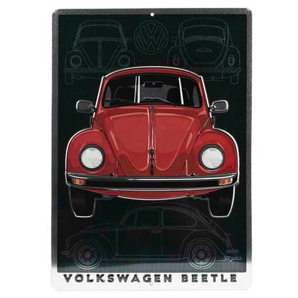 Volkswagen BEETLE EMBOSSED TIN SIGN (10&quot;x14&quot;)
