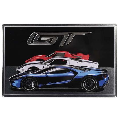 FORD GT RED WHITE &amp; BLUE CARS TIN SIGN (20"x13")