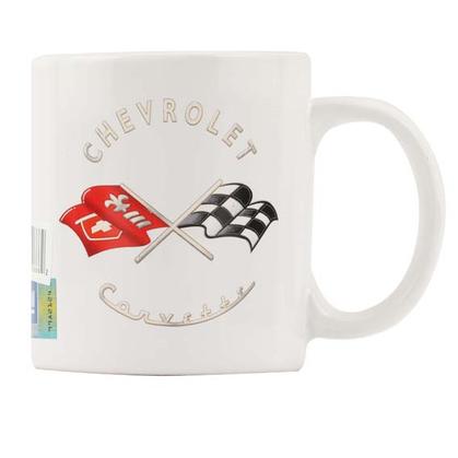 CHEVROLET CORVETTE WHITE CERAMIC 16 OZ. MUG