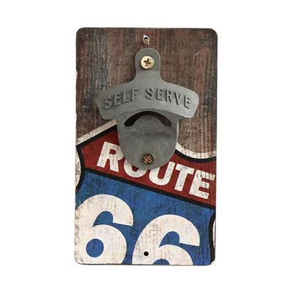 Ouvre Bouteille ROUTE 66  (3.5"x6")
