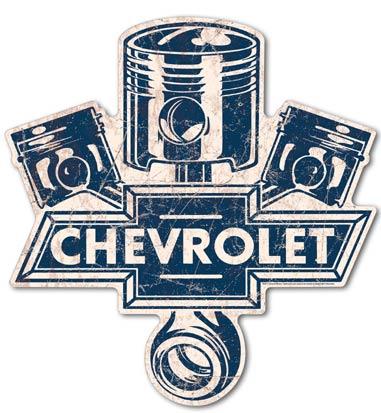 Chevy Pistons Die Cut 24.5"W x 23.5"H