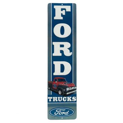 FORD TRUCK TALL EMBOSSED TIN SIGN 4"x16"