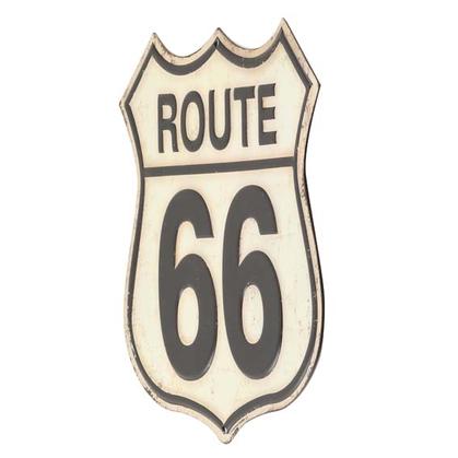 ROUTE 66 EMBOSSED TIN SIGN 8"x8"