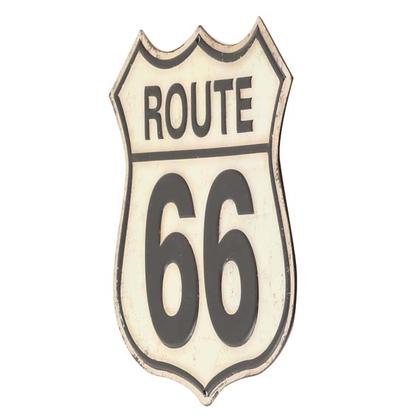 ROUTE 66 EMBOSSED TIN SIGN 8&quot;x8&quot;