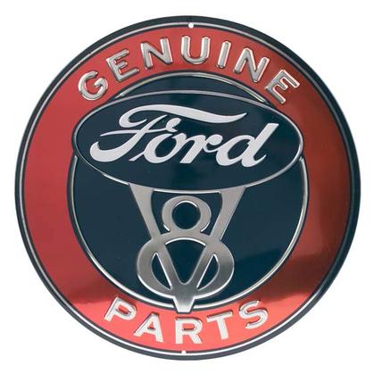 FORD PARTS EMBOSSED TIN SIGN 12"x12"