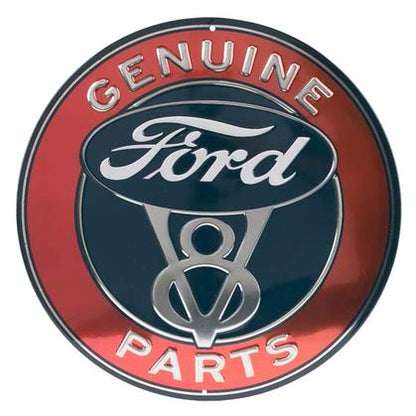 FORD PARTS EMBOSSED TIN SIGN 12"x12"