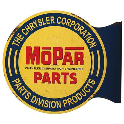 MOPAR PARTS FLANGED WALL SIGN 13.4"x12"x2"