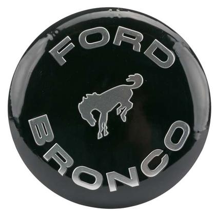 FORD BRONCO EMBOSSED TIN BUTTON 12&quot;x12&quot;