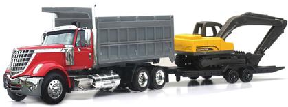 International Lonestar Dump Truck with Excavator